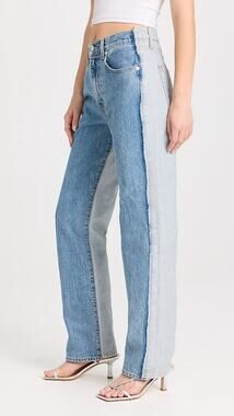 NWT Slvrlake Sweet Reverse Re-Worked Panelled London Reverse Jeans 24 / 0